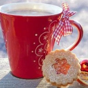 Cup with a cookie